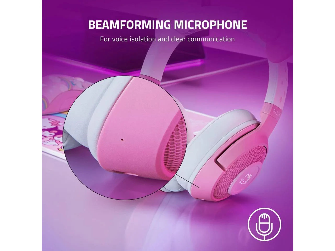 Kraken BT Headset with Bluetooth 5.0, RGB, Hello Kitty & Friends Edition