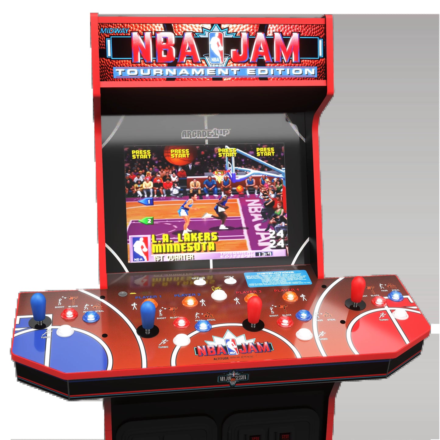 Arcade 1UP, NBA Jam Arcade W/ Riser and Light up Marquee