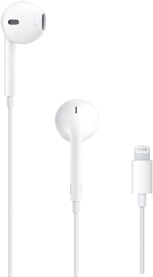 Apple EarPods Headphones with Lightning Connector, Wired Ear Buds for iPhone with Built-in Remote to Control Music, Phone Calls, and Volume