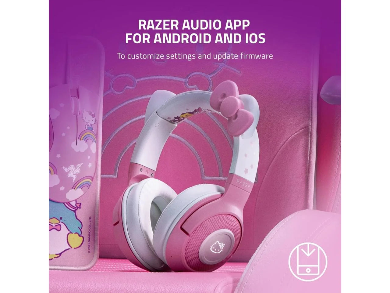 Kraken BT Headset with Bluetooth 5.0, RGB, Hello Kitty & Friends Edition