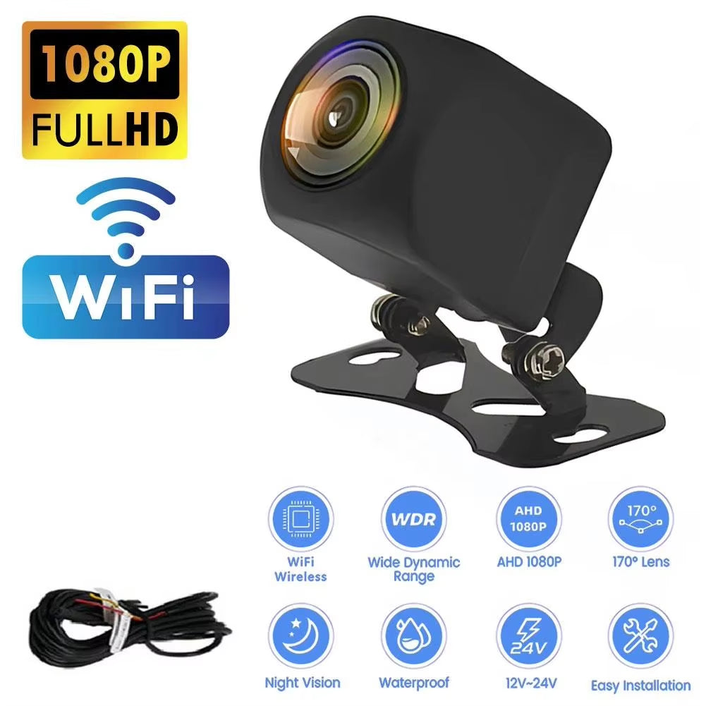 Wireless Car Rear View Camera 1080P HD Night Vision - 2.4 Ghz Wifi Reversing Camera for Cars, Waterproof IP68 Car Electronics