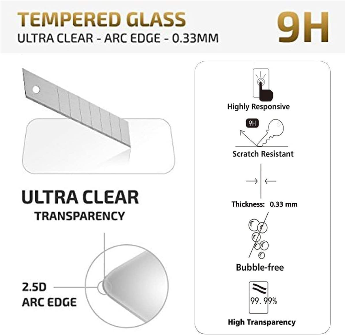 NEW'C 3 Pack Designed for iPhone 14 Pro Max (6,7") Screen Protector Tempered Glass, Case Friendly Anti Scratch Bubble Free Ultra Resistant