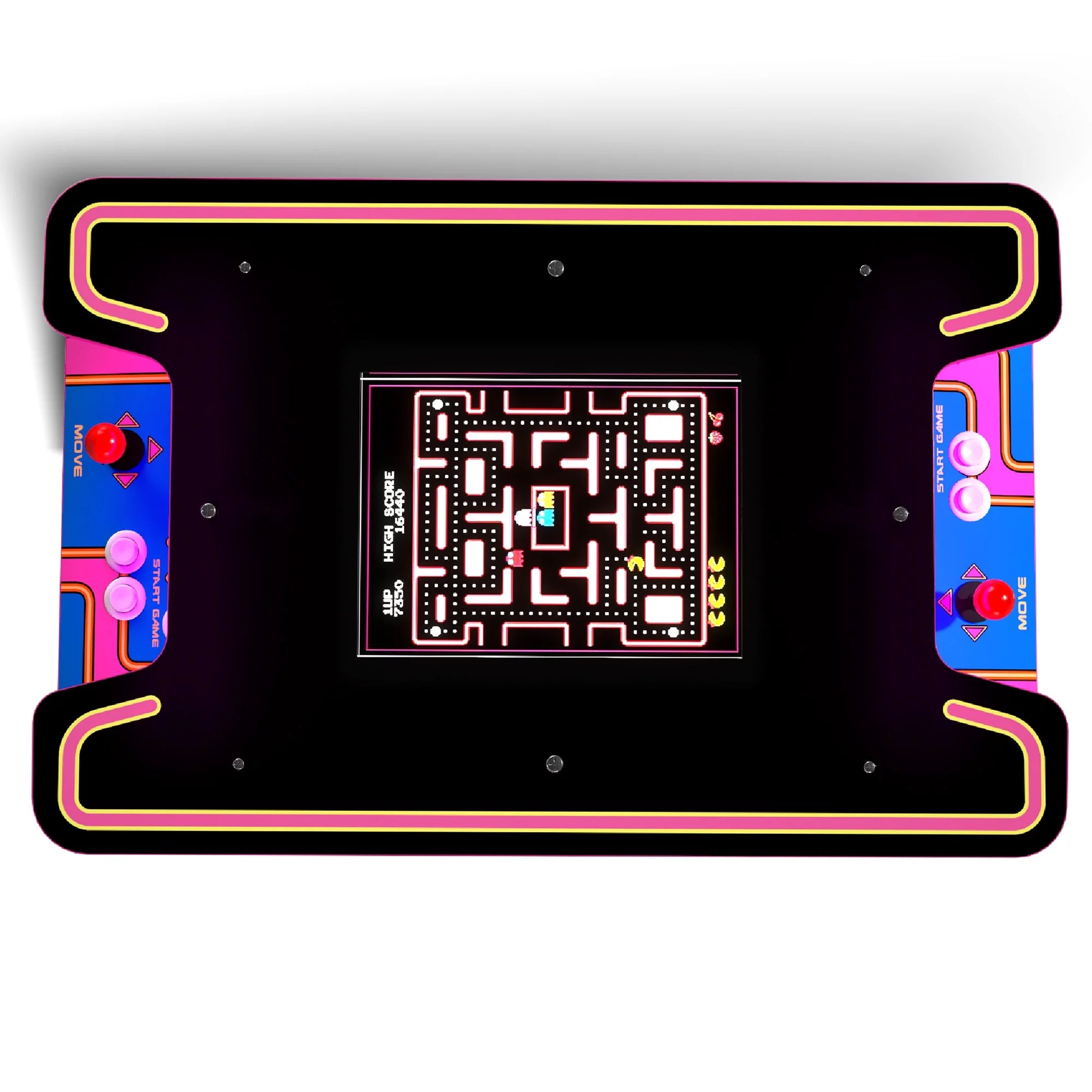 Ms. PAC-MAN Head-To-Head Arcade Table with 12 Games in 1, Black