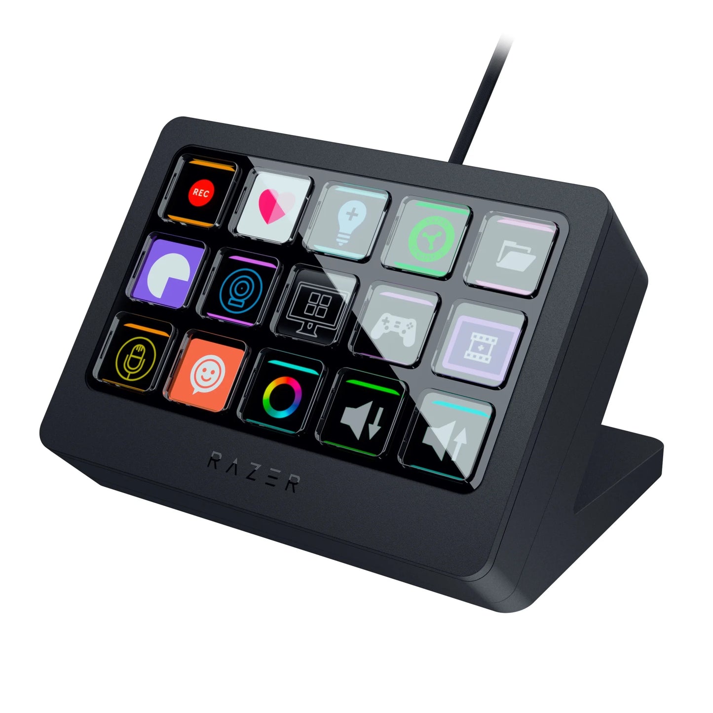 Stream Controller X - All-In-One Keypad for Streaming and Content Creation, 15 Buttons, Black