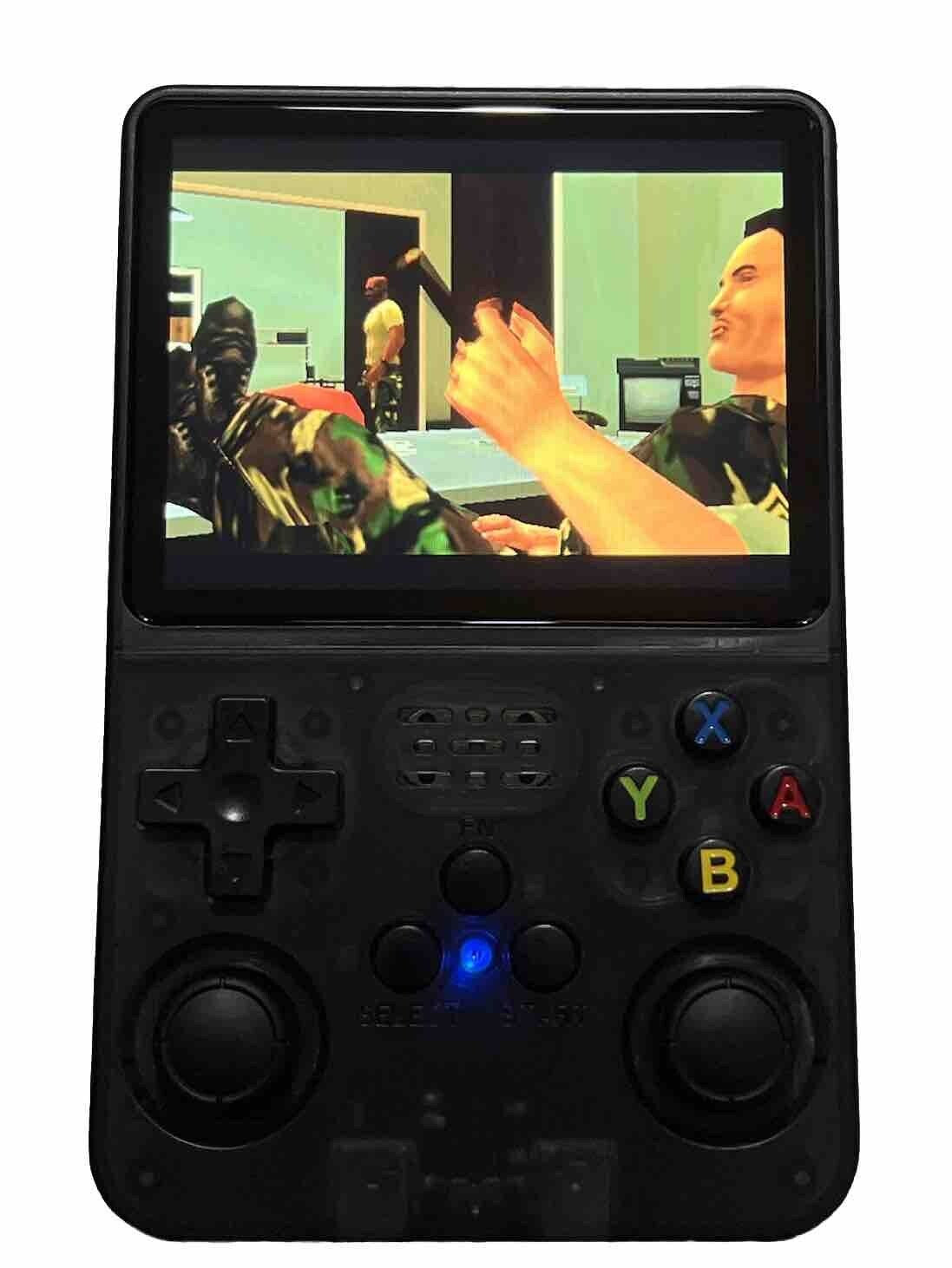 R36S Handheld Video Game Console - 15,000+ RETRO GAMES - 3.5 Inch Screen - Black