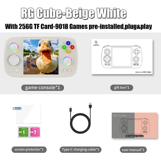 ANBERNIC RG Cube 3.95' IPS Handheld Game Console RGB Android 13 256G 9K+ Games