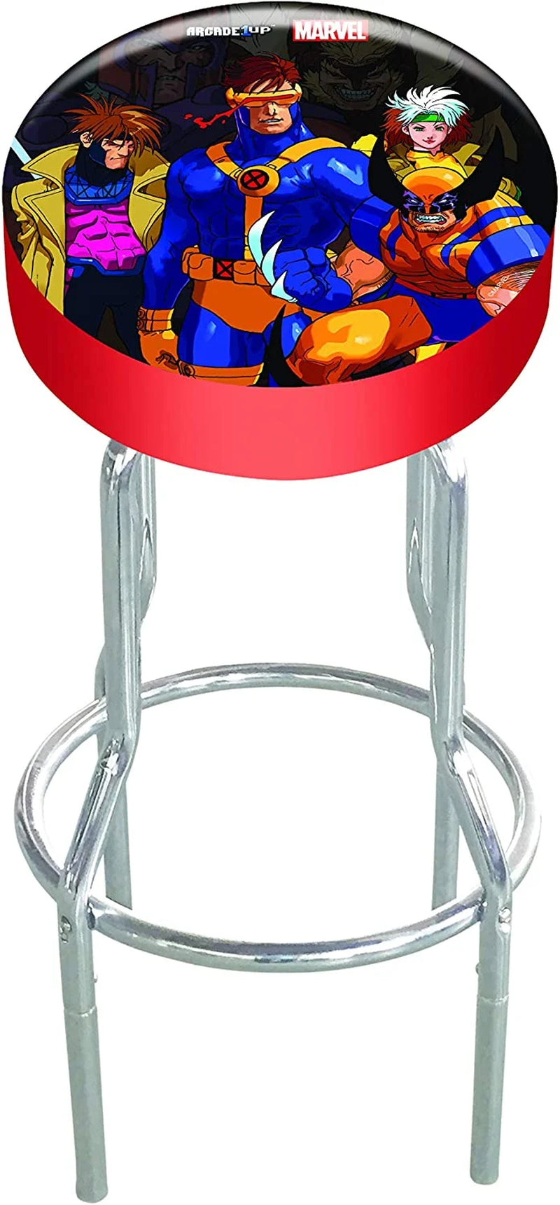 X-Men Vs Street Fighter Arcade Stool, Adjustable, Red/Multicolor