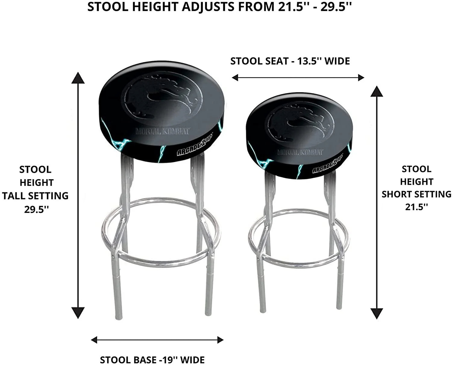 - Midway Legacy - Mortal Kombat Adjustable Gaming Stool