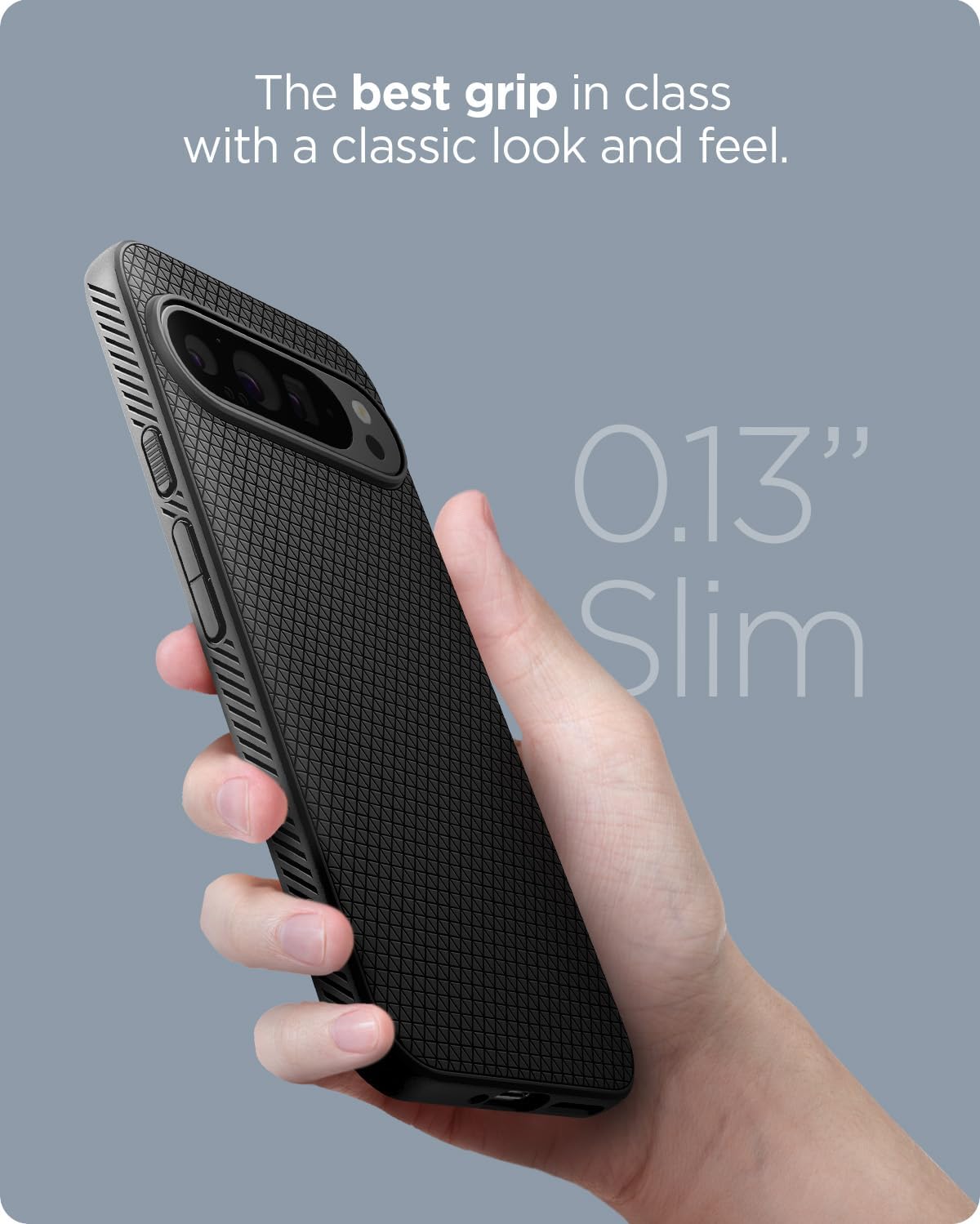 Spigen Liquid Air Designed for Pixel 9 Pro XL Case (2024) [Military-Grade Protection] - Matte Black