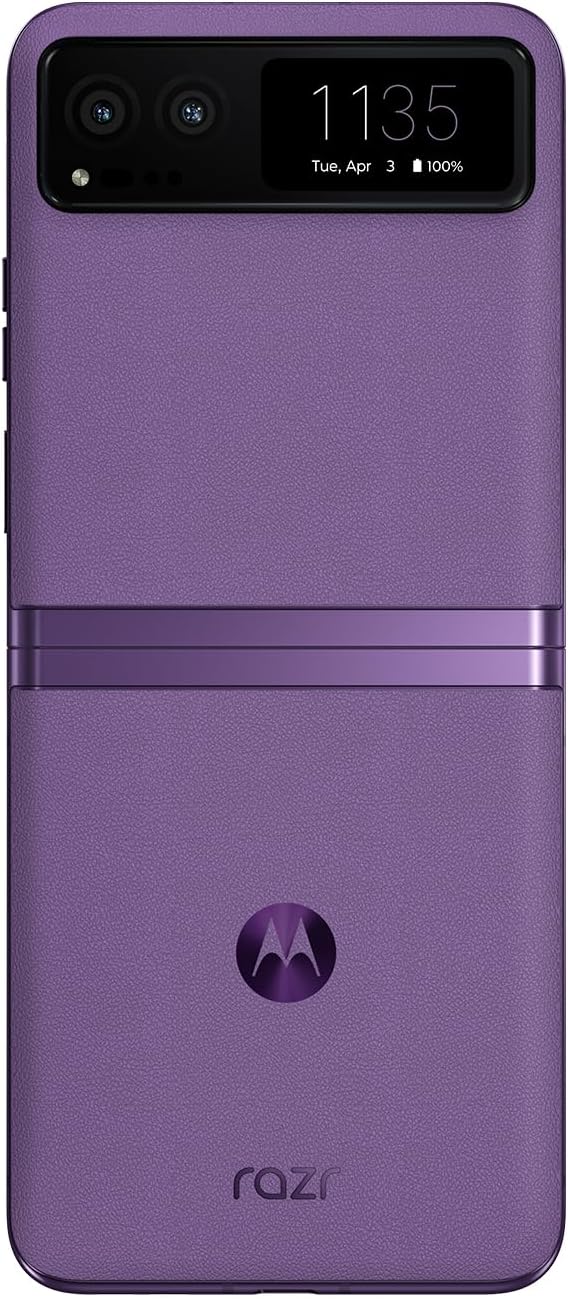 Motorola razr | 2023 | Unlocked | Made for US 8/128 | 32MP Camera | Summer Lilac, 73.95 x 170.82 x 7.35mm