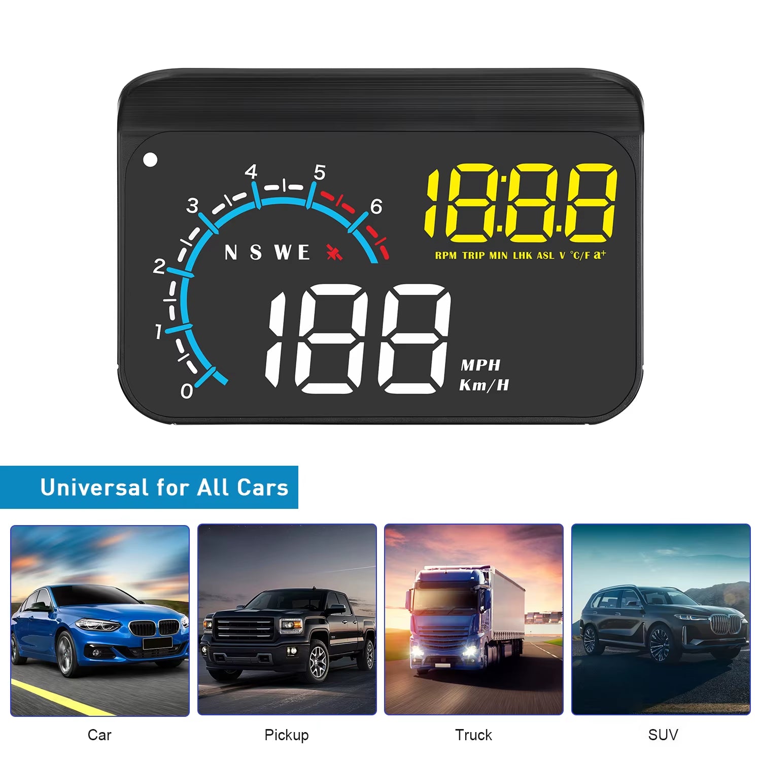 M12 HUD Car OBD2 GPS HUD On-Board Computer Auto Projector Head up Display Gadgets Inteligentes Electronics for Car Speedometer