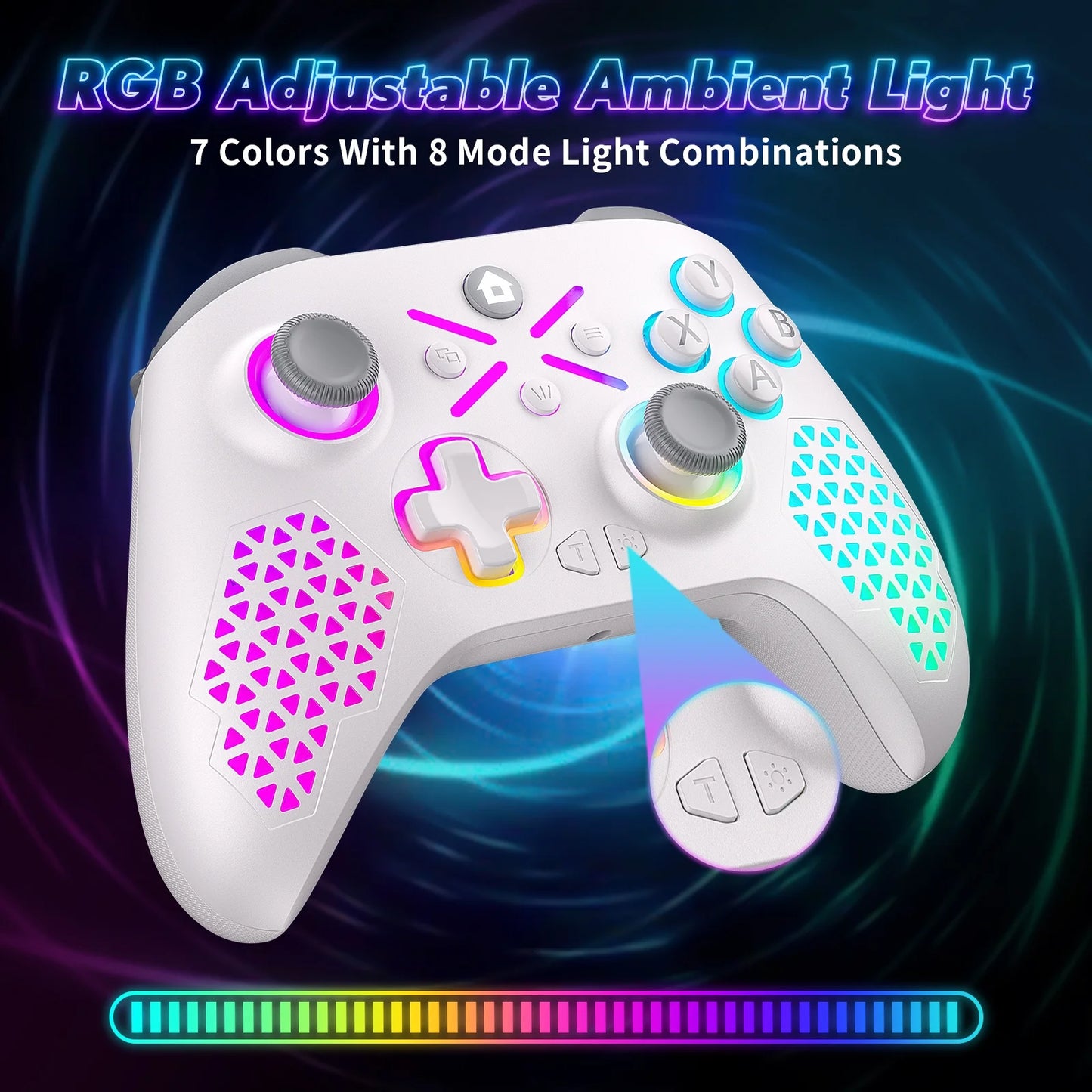 Wireless Xbox One Controller for Xbox with RGB LED Backlight Compatible with Xbox One, Xboxone X/S, Xbox Series X/S ,Windows PC