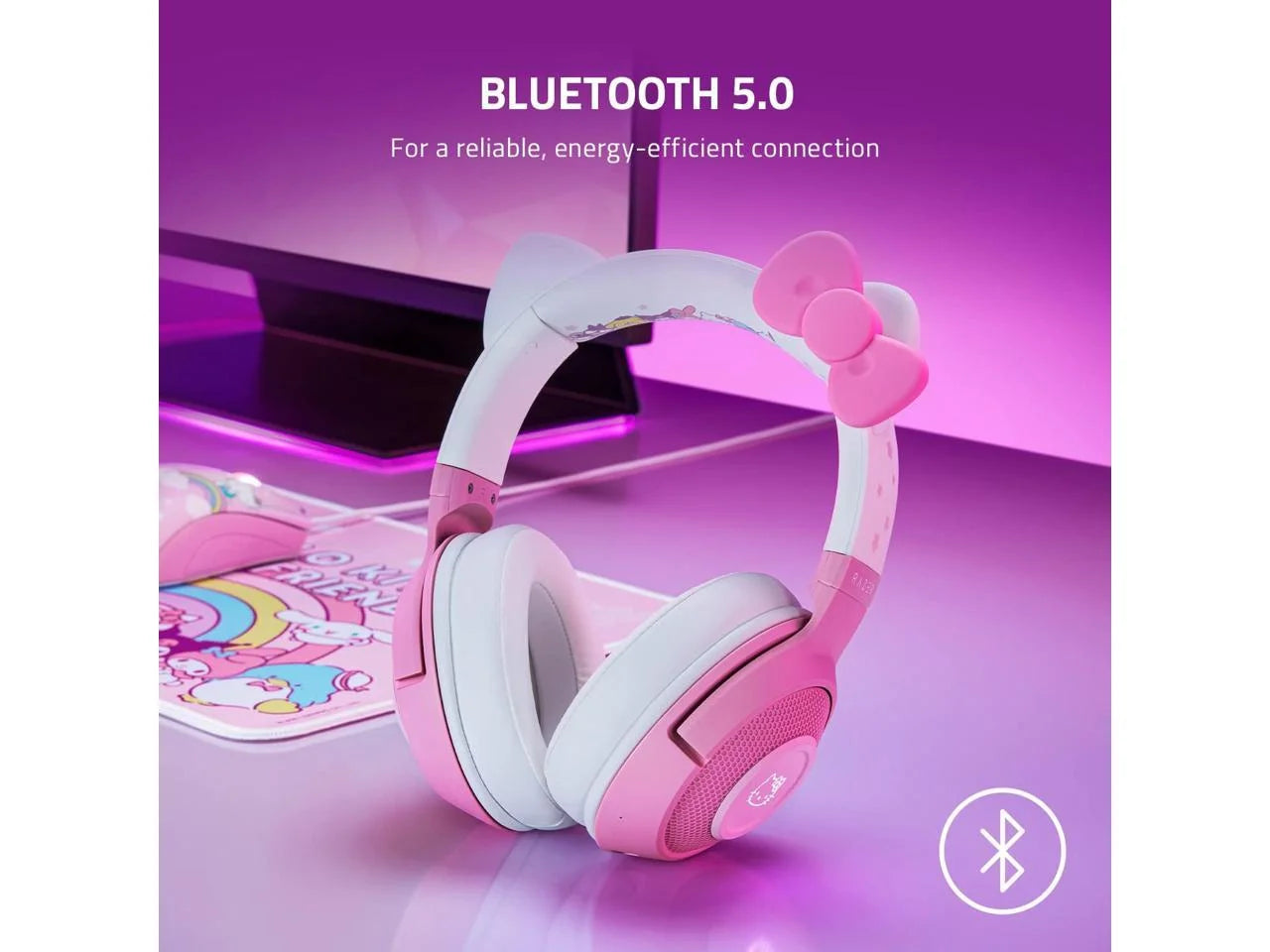 Kraken BT Headset with Bluetooth 5.0, RGB, Hello Kitty & Friends Edition