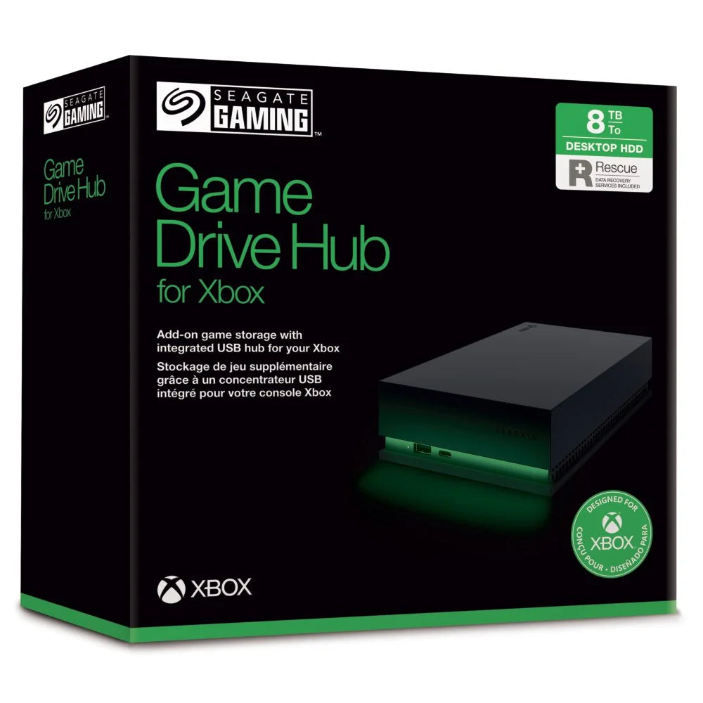 Game Drive Hub for Xbox 8TB External USB 3.2 Gen 1 Hard Drive- Grey (STKW8000402)