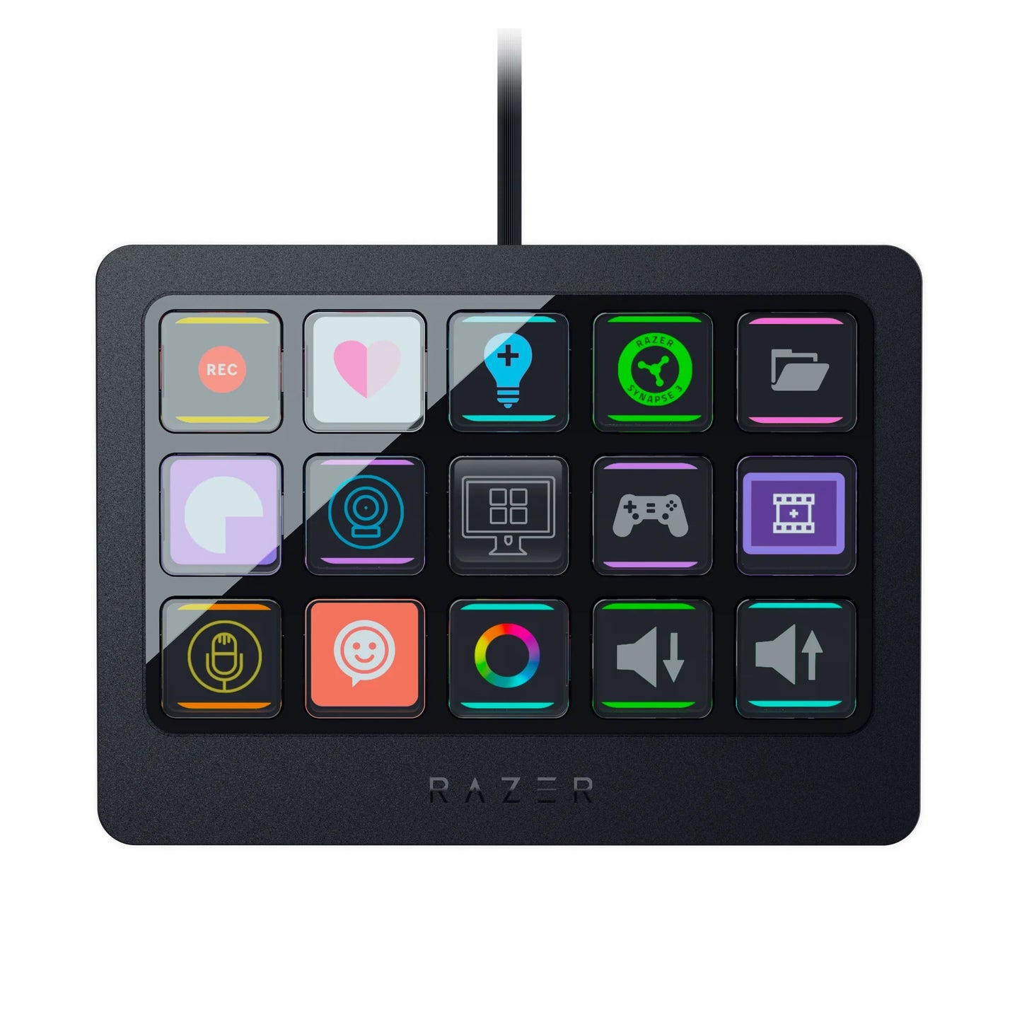 Stream Controller X - All-In-One Keypad for Streaming and Content Creation, 15 Buttons, Black