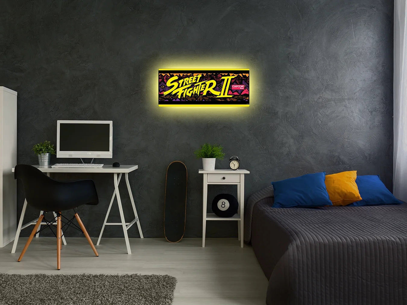 Street Fighter II Light up Wall Mounted Marquee (24In X 10In)