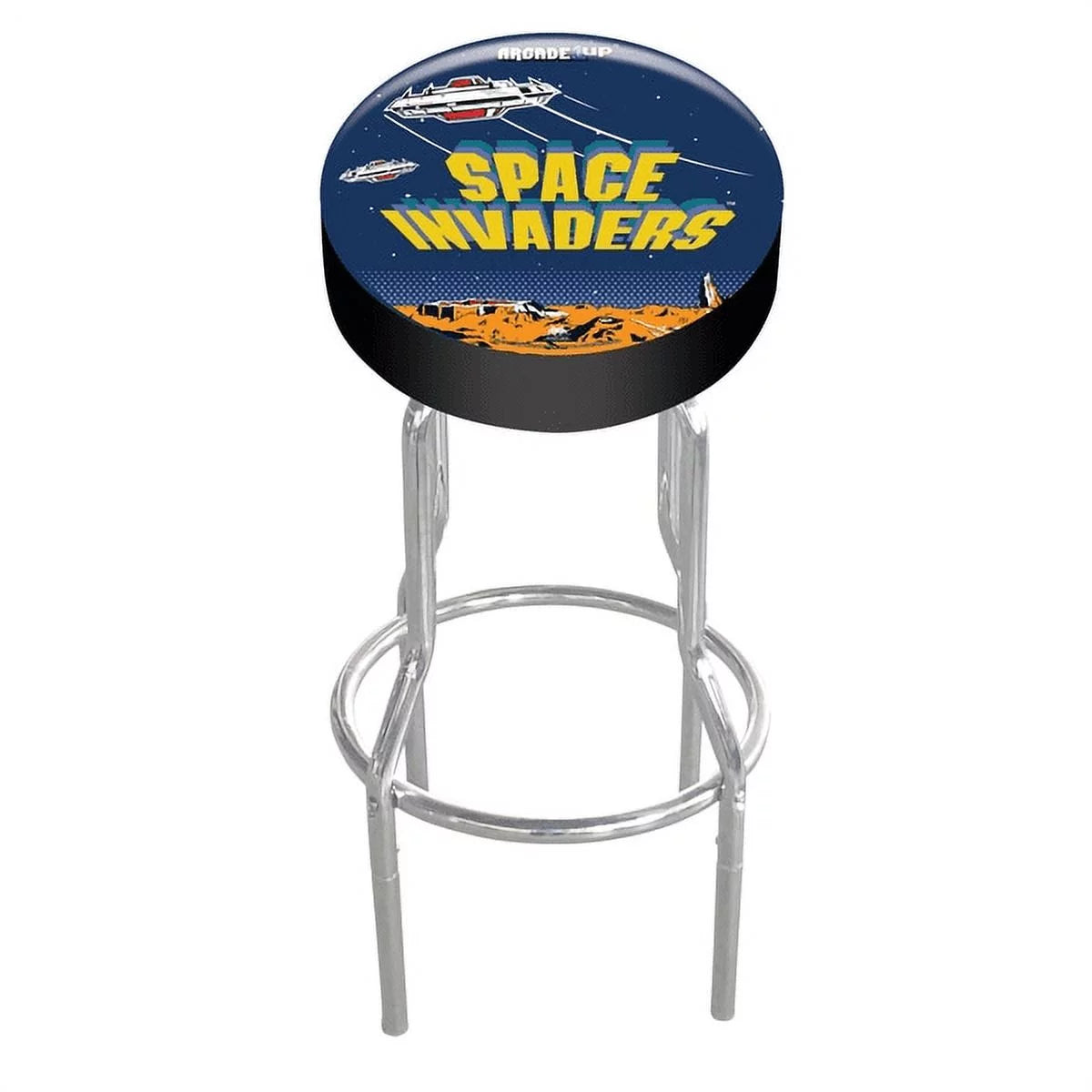 Space Invaders 21.5" to 29.5" Adjustable Retro Arcade Stool,