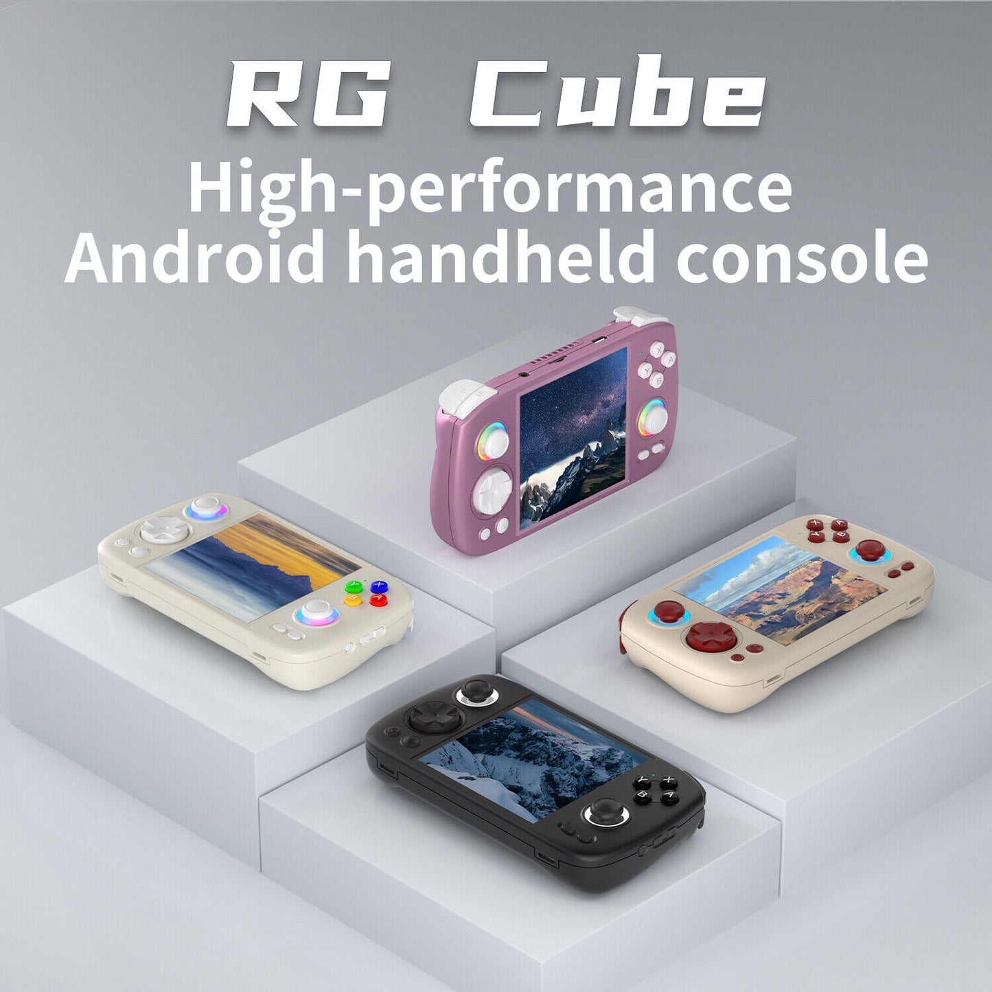 ANBERNIC RG Cube 3.95' IPS Handheld Game Console RGB Android 13 256G 9K+ Games