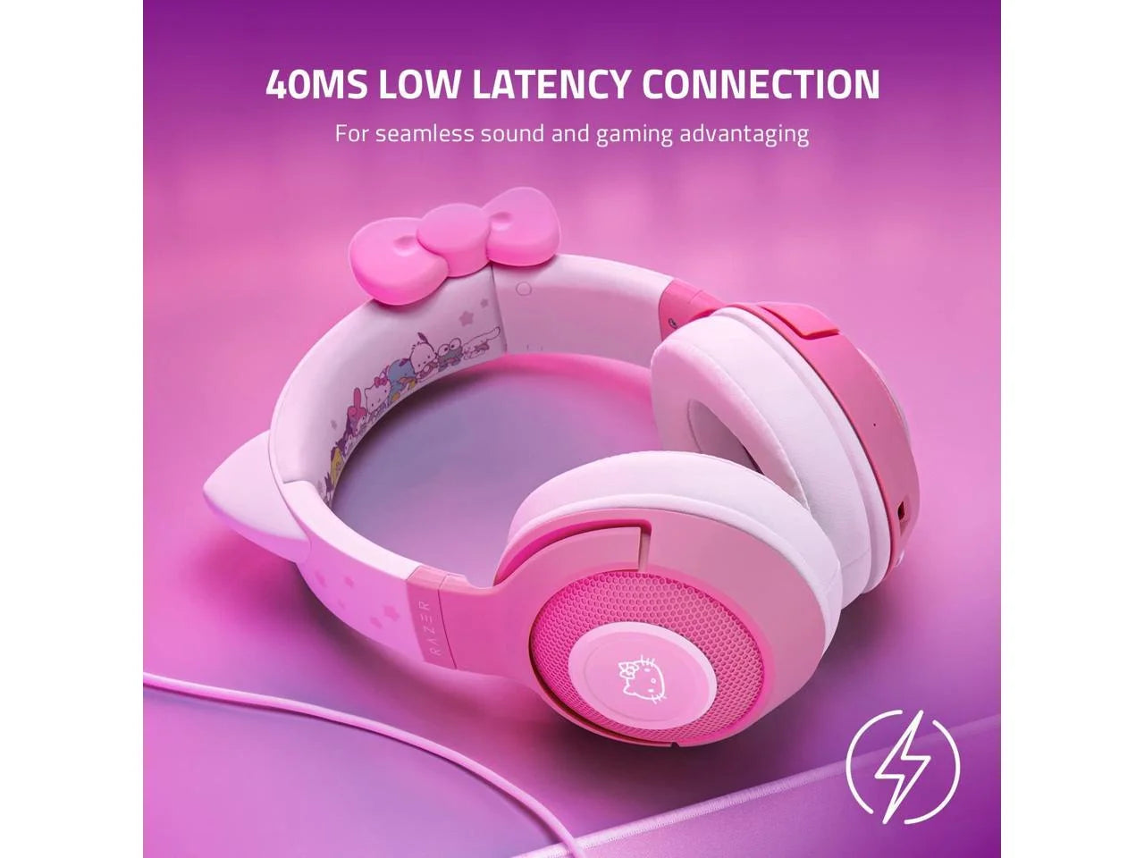 Kraken BT Headset with Bluetooth 5.0, RGB, Hello Kitty & Friends Edition