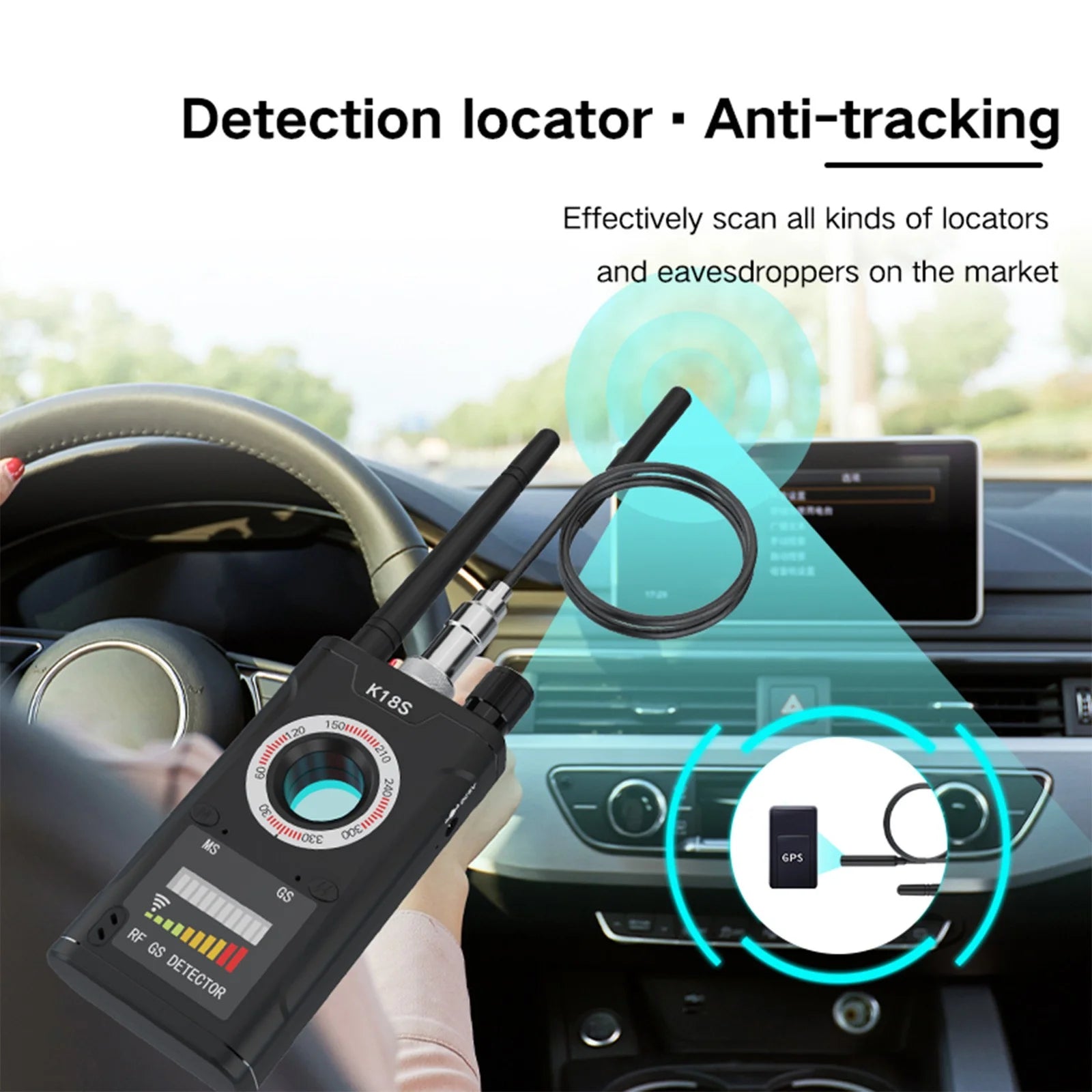 Electronics Gadgets,High Sensitivity Detection Locator,Monitor,Camera,Portable Wireless Infrared Detector,Black,B